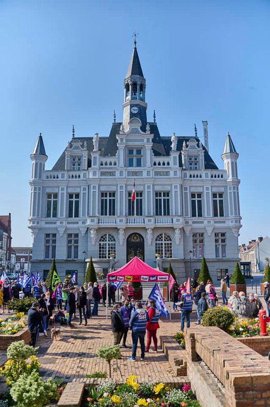 mobilisation de SUD CT à Henin-Beaumont