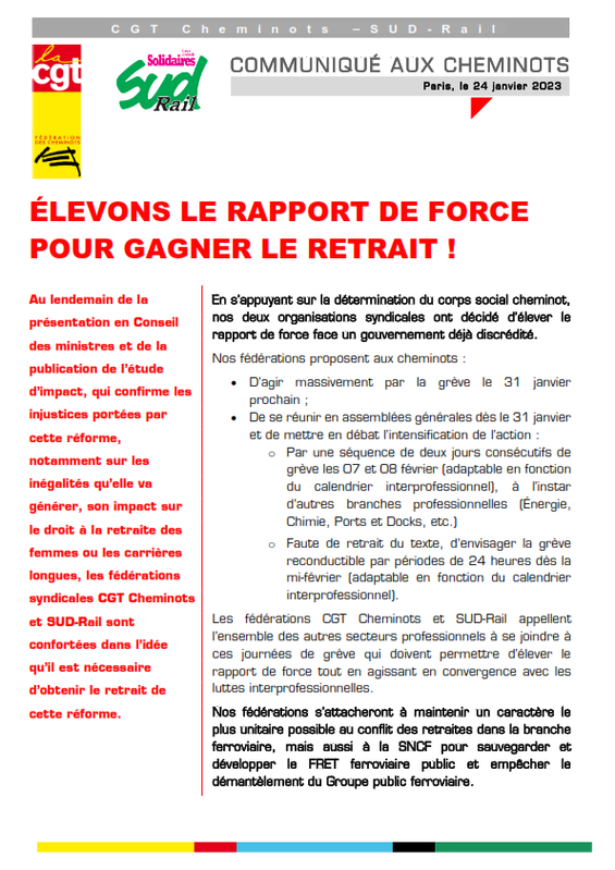 2023 - 01 - 24 - Communique_unitaire_cgt_sud_001