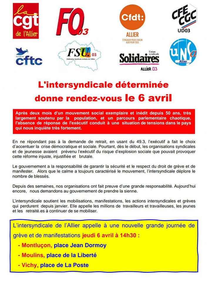 TractIntersyndicalAllier6avril2023
